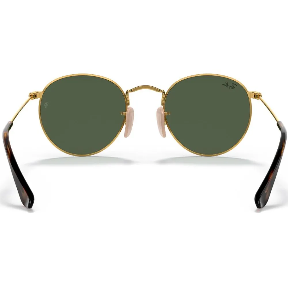 Lunettes Enfant<Ray Ban Lunettes de soleil Round Kids Polished Arista Gold Dark Green