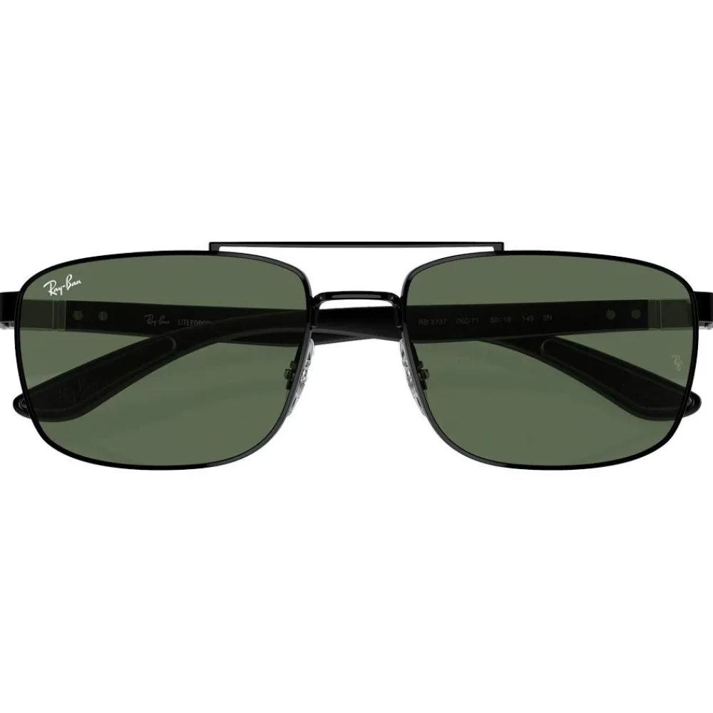 Hot Lunettes de soleil RB3737 Polished Black Dark Green Femme Lunettes Femme