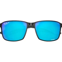 Lunettes Femme|Lunettes Homme<Ray Ban Lunettes de soleil RB3721 Polished Black Silver Chromance Polar Blue