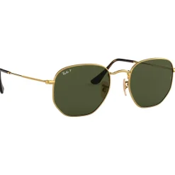 Best Lunettes de soleil RB3548N Hexagonal Flat Polished Gold Polar Green Femme Lunettes Polarisées|Lunettes Femme