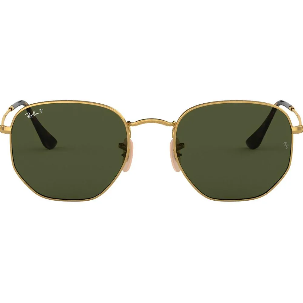 Best Lunettes de soleil RB3548N Hexagonal Flat Polished Gold Polar Green Femme Lunettes Polarisées|Lunettes Femme