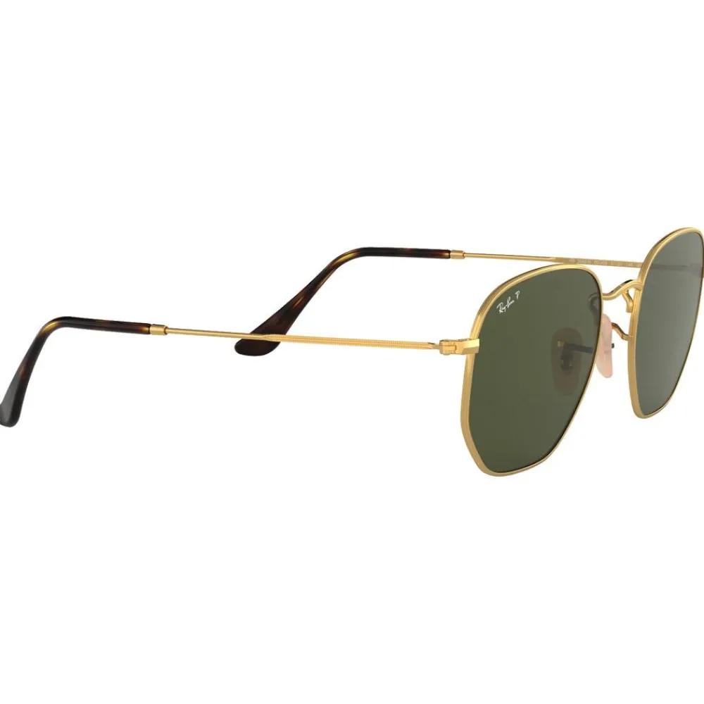 Best Lunettes de soleil RB3548N Hexagonal Flat Polished Gold Polar Green Femme Lunettes Polarisées|Lunettes Femme