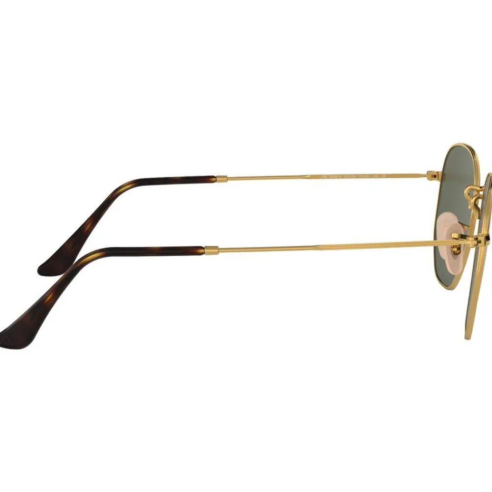 Best Lunettes de soleil RB3548N Hexagonal Flat Polished Gold Polar Green Femme Lunettes Polarisées|Lunettes Femme