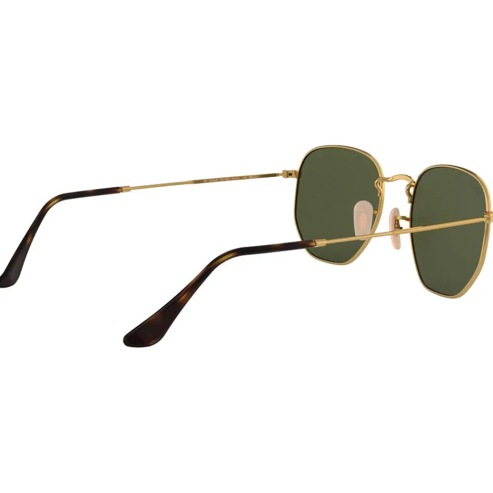Best Lunettes de soleil RB3548N Hexagonal Flat Polished Gold Polar Green Femme Lunettes Polarisées|Lunettes Femme