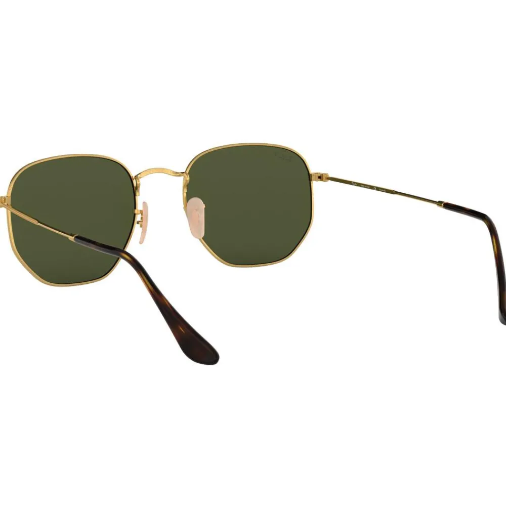 Best Lunettes de soleil RB3548N Hexagonal Flat Polished Gold Polar Green Femme Lunettes Polarisées|Lunettes Femme