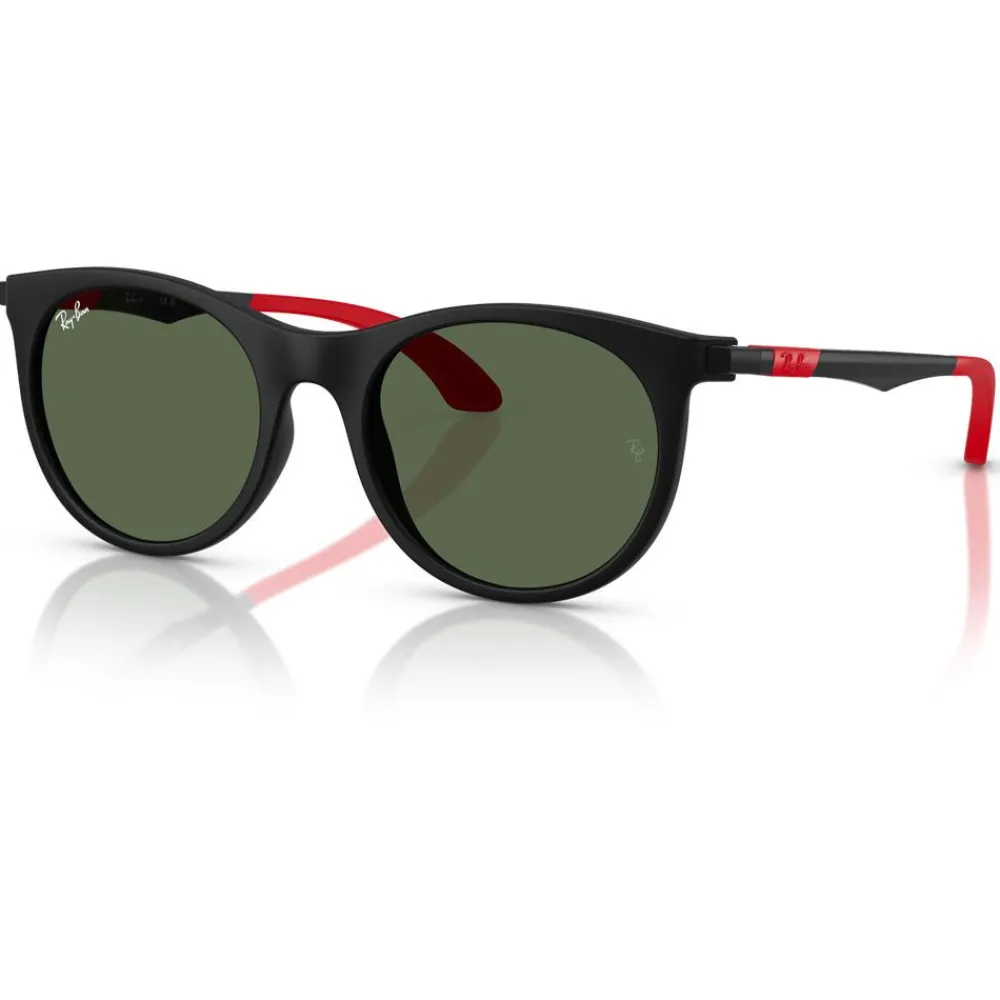 Sale Lunettes de soleil RB9082S Kids Mat Black Dark Green Enfant Lunettes Enfant