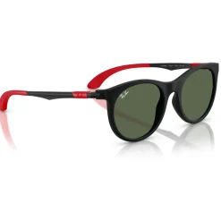 Sale Lunettes de soleil RB9082S Kids Mat Black Dark Green Enfant Lunettes Enfant