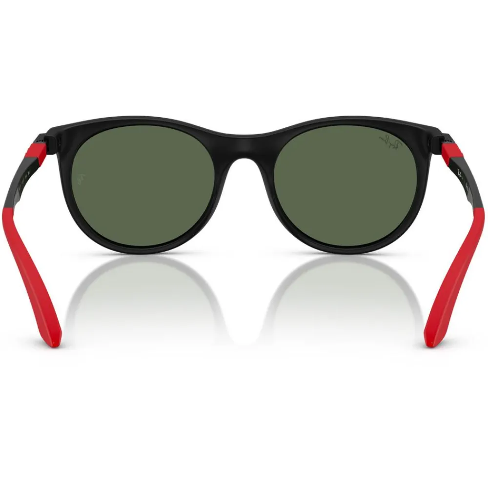 Sale Lunettes de soleil RB9082S Kids Mat Black Dark Green Enfant Lunettes Enfant