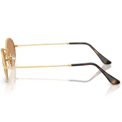 Lunettes Femme<Ray Ban Lunettes de soleil RB3547 Oval Metal Polished Gold Brown