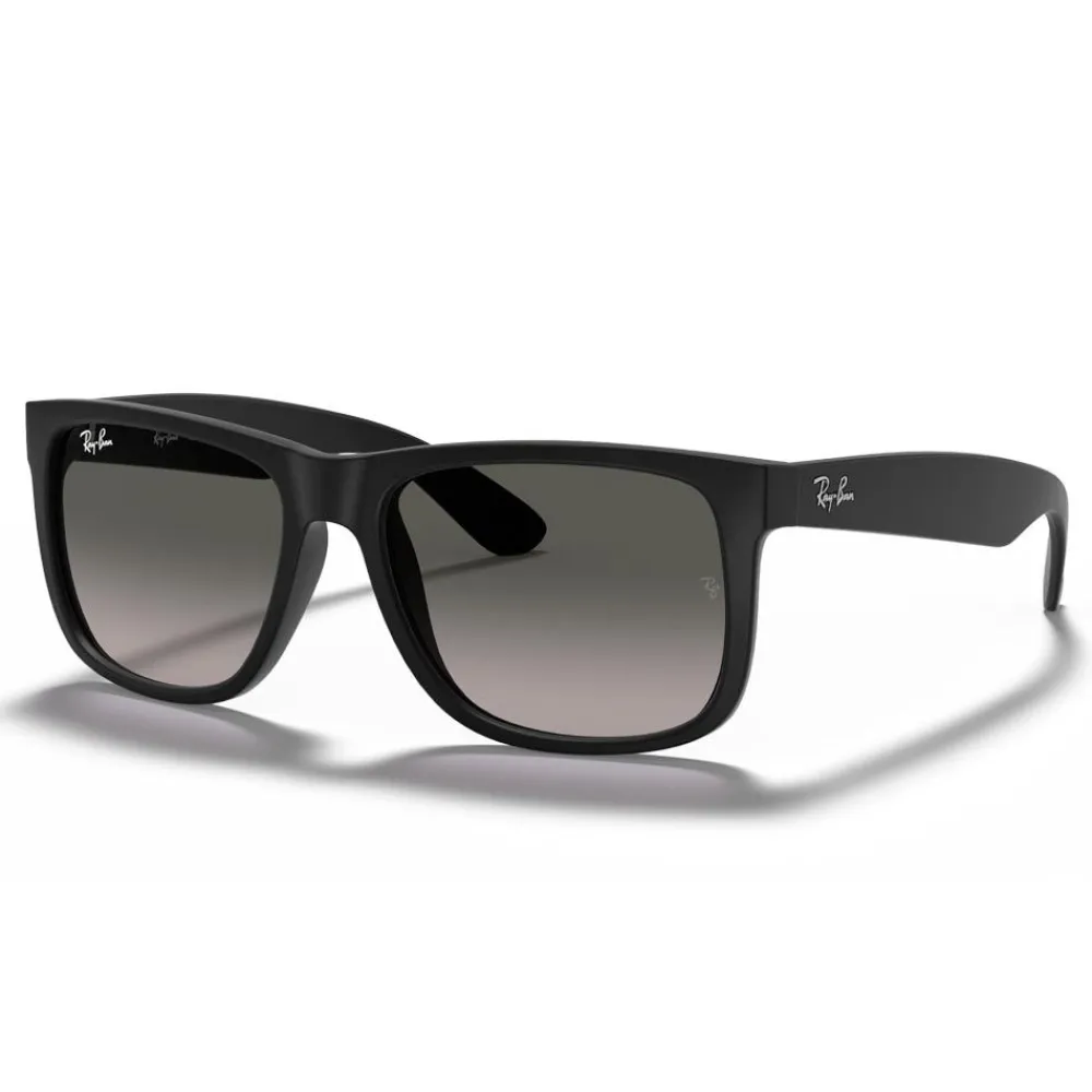 Clearance Lunettes de soleil RB4165 Justin Classic Matte Rubber Black Dark Grey Gradient Femme Lunettes Femme