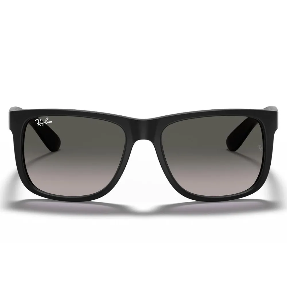 Clearance Lunettes de soleil RB4165 Justin Classic Matte Rubber Black Dark Grey Gradient Femme Lunettes Femme