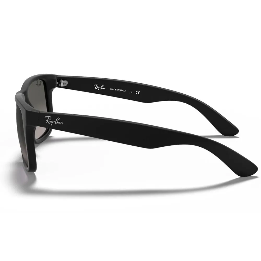 Clearance Lunettes de soleil RB4165 Justin Classic Matte Rubber Black Dark Grey Gradient Femme Lunettes Femme