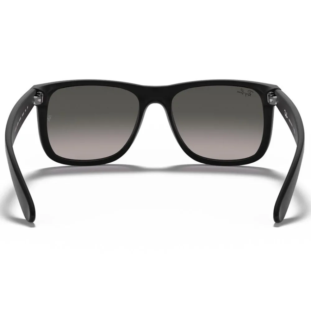 Clearance Lunettes de soleil RB4165 Justin Classic Matte Rubber Black Dark Grey Gradient Femme Lunettes Femme