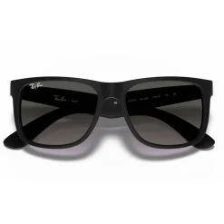Clearance Lunettes de soleil RB4165 Justin Classic Matte Rubber Black Dark Grey Gradient Femme Lunettes Femme