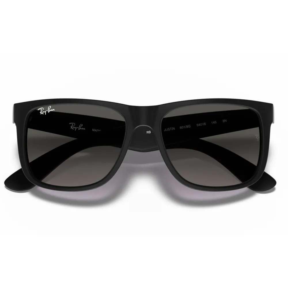 Clearance Lunettes de soleil RB4165 Justin Classic Matte Rubber Black Dark Grey Gradient Femme Lunettes Femme