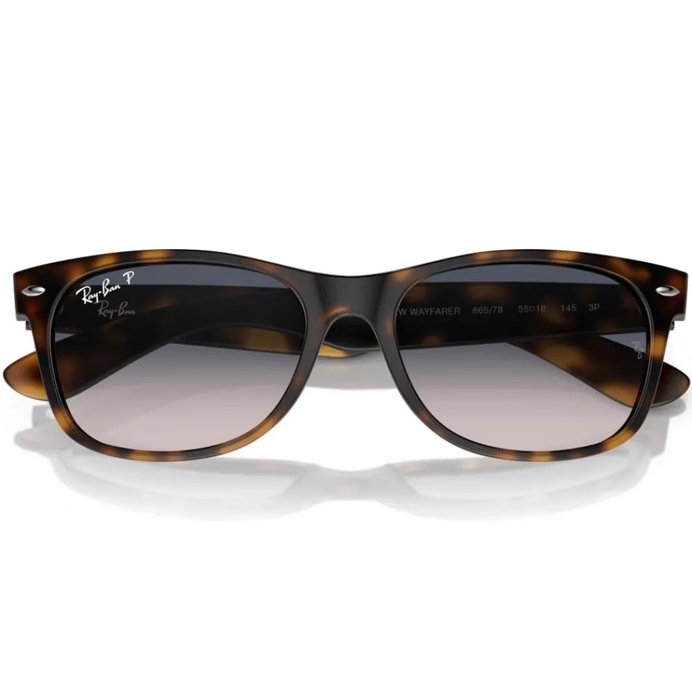Lunettes Femme|Lunettes Polarisées<Ray Ban Lunettes de soleil RB2132 New Wayfarer Classic Matte Havana Polar Blue