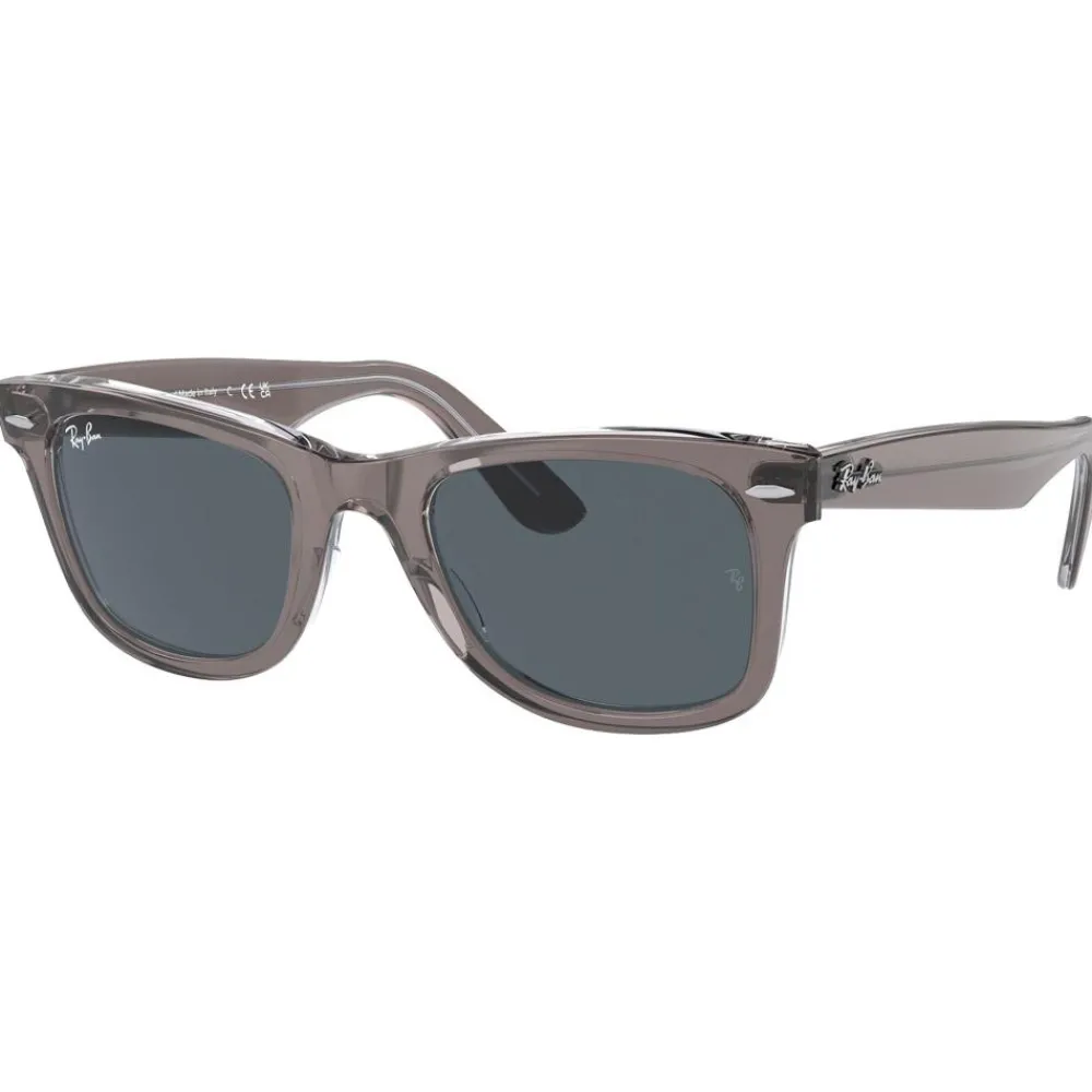 Lunettes Femme<Ray Ban Lunettes de soleil RB2140 Original Wayfarer Classic Polished Grey Transparent Blue