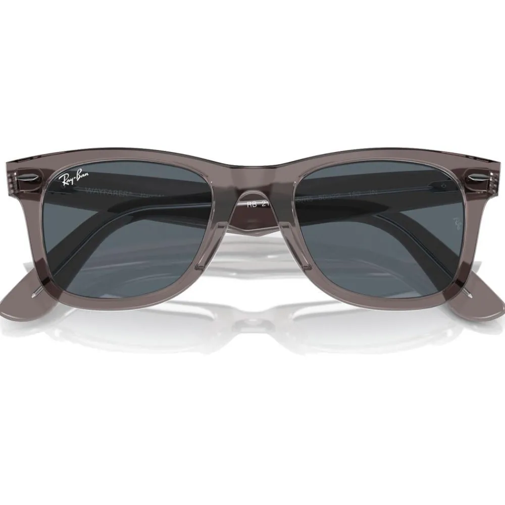 Lunettes Femme<Ray Ban Lunettes de soleil RB2140 Original Wayfarer Classic Polished Grey Transparent Blue