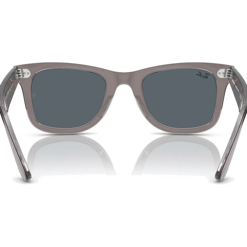 Lunettes Femme<Ray Ban Lunettes de soleil RB2140 Original Wayfarer Classic Polished Grey Transparent Blue