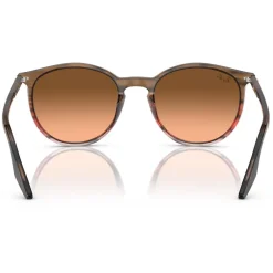 Lunettes Femme<Ray Ban Lunettes de soleil RB2204 Polished Striped Red Brown Gradient Black Pink