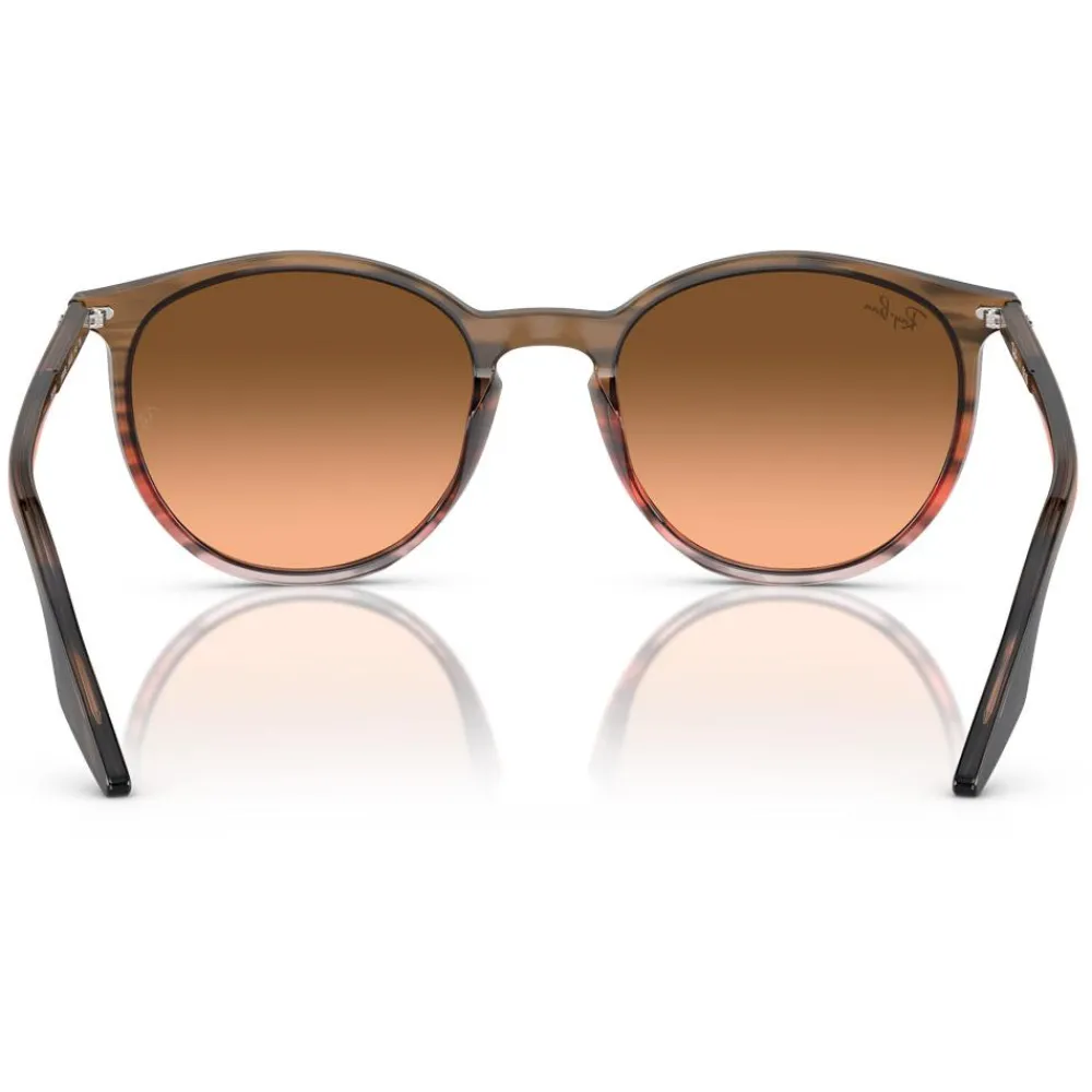 Lunettes Femme<Ray Ban Lunettes de soleil RB2204 Polished Striped Red Brown Gradient Black Pink