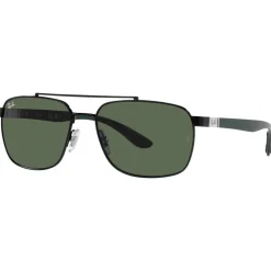 Discount Lunettes de soleil RB3701 Polished Black Green G-15 Femme Lunettes Femme|Lunettes Polarisées