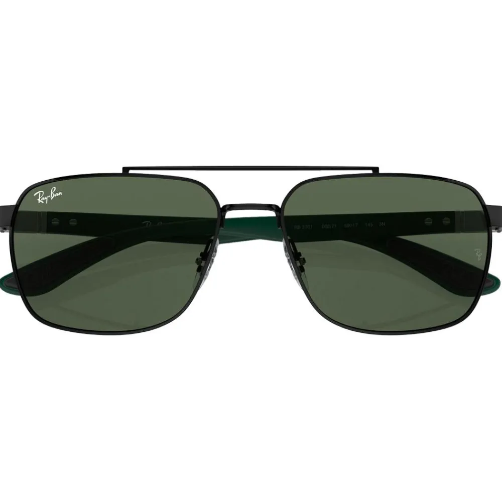 Discount Lunettes de soleil RB3701 Polished Black Green G-15 Femme Lunettes Femme|Lunettes Polarisées