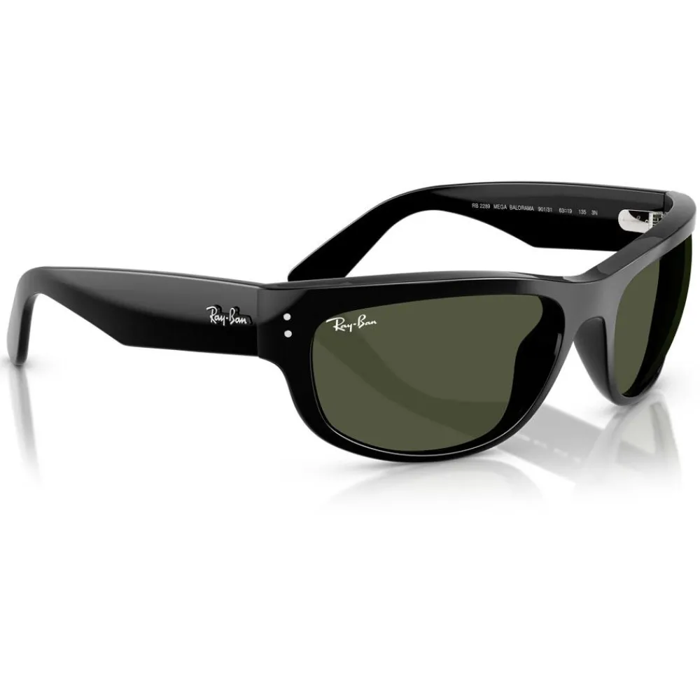 Clearance Lunettes de soleil RB2289 Mega Balorama Polished Black Green G-15 Femme Lunettes Femme|Lunettes Homme