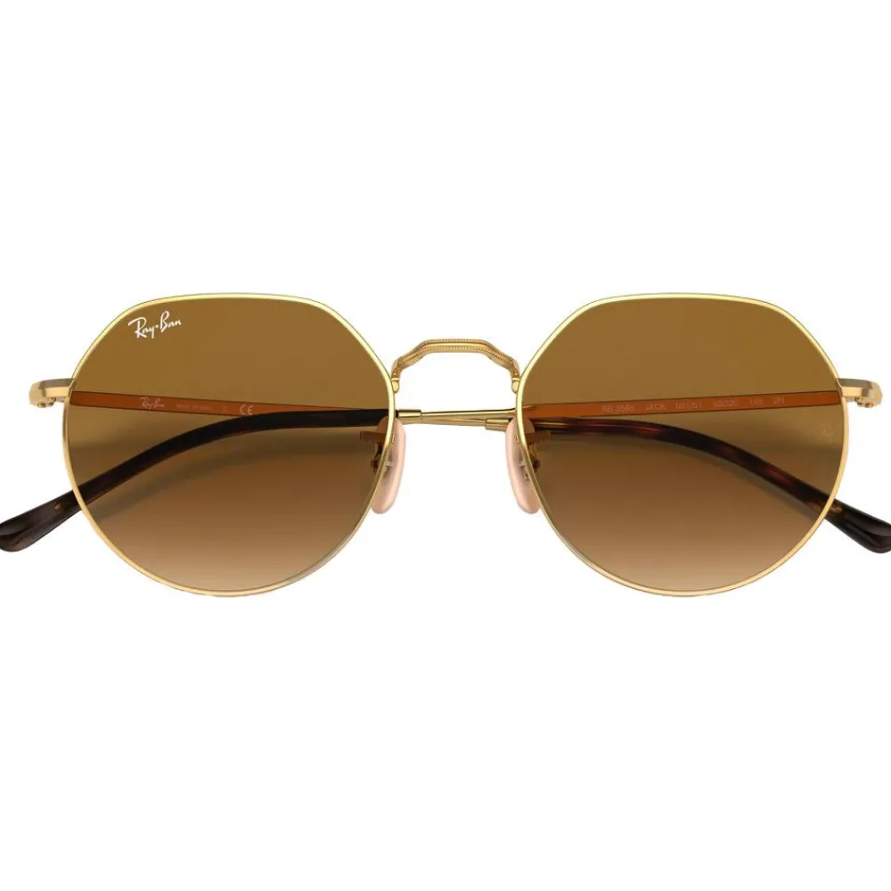 Lunettes Femme|Lunettes Polarisées<Ray Ban Lunettes de soleil RB3565 Jack Polished Gold Brown
