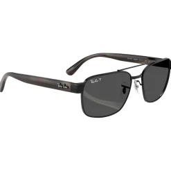 Lunettes Femme|Lunettes Polarisées<Ray Ban Lunettes de soleil RB3751CH Polished Black Chromance Dark Grey Polar