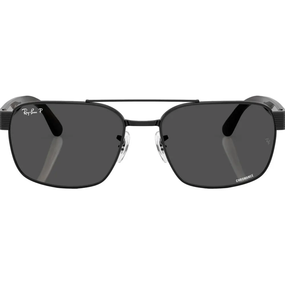 Lunettes Femme|Lunettes Polarisées<Ray Ban Lunettes de soleil RB3751CH Polished Black Chromance Dark Grey Polar