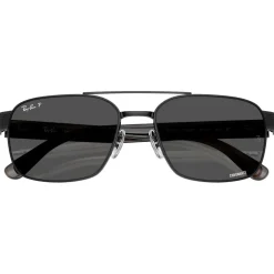Lunettes Femme|Lunettes Polarisées<Ray Ban Lunettes de soleil RB3751CH Polished Black Chromance Dark Grey Polar
