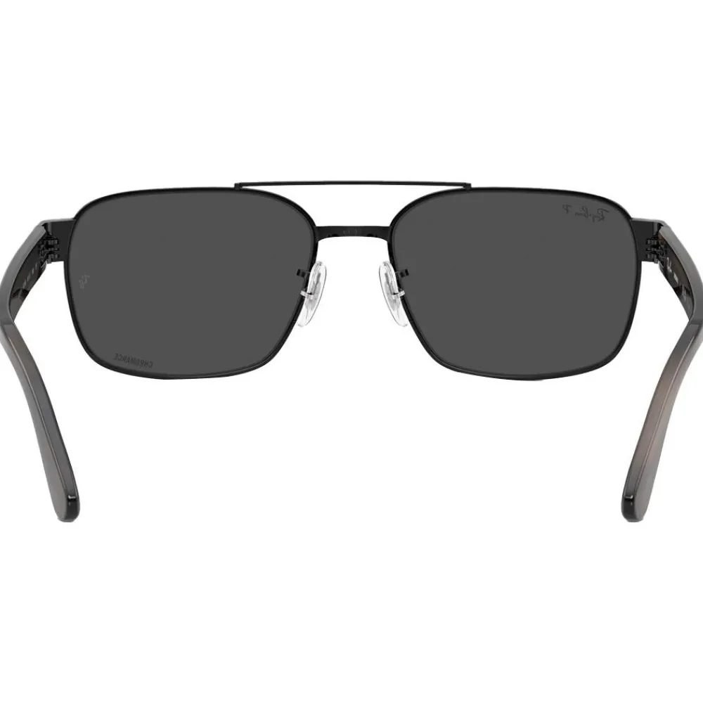 Lunettes Femme|Lunettes Polarisées<Ray Ban Lunettes de soleil RB3751CH Polished Black Chromance Dark Grey Polar