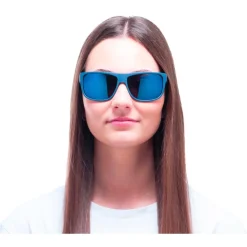 New Lunettes de soleil Loom Matt Blue Smoke Blue Mirror Femme Lunettes Femme|Lunettes Homme