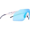Sale Lunettes de soleil Gabe Shiny White Blue Smoke Blue Mirror Femme Lunettes Trail|Lunettes Trail-Running