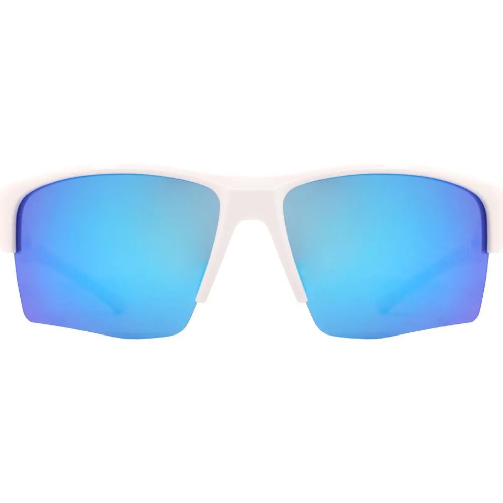 New Lunettes de soleil Chain Shiny White Blue Smoke Blue Mirror Polarized Femme Lunettes Trail|Lunettes Trail-Running