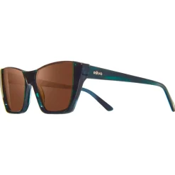 Lunettes Femme|Lunettes Polarisées<Revo Lunettes de soleil Chelsea Green Horn Serilium+ Terra Polarized