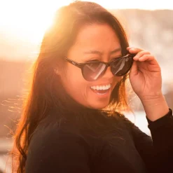 Outlet Lunettes de soleil Daphne Black Serilium+ Graphite Polarized Femme Lunettes Femme|Lunettes Polarisées