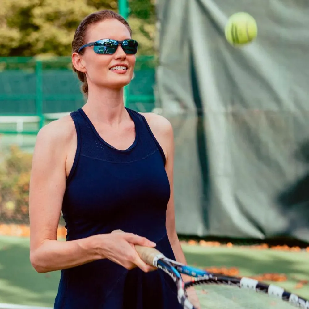 Lunettes Femme|Lunettes Polarisées<Revo Lunettes de soleil Incline Matte Navy Serilium Graphite Polarized