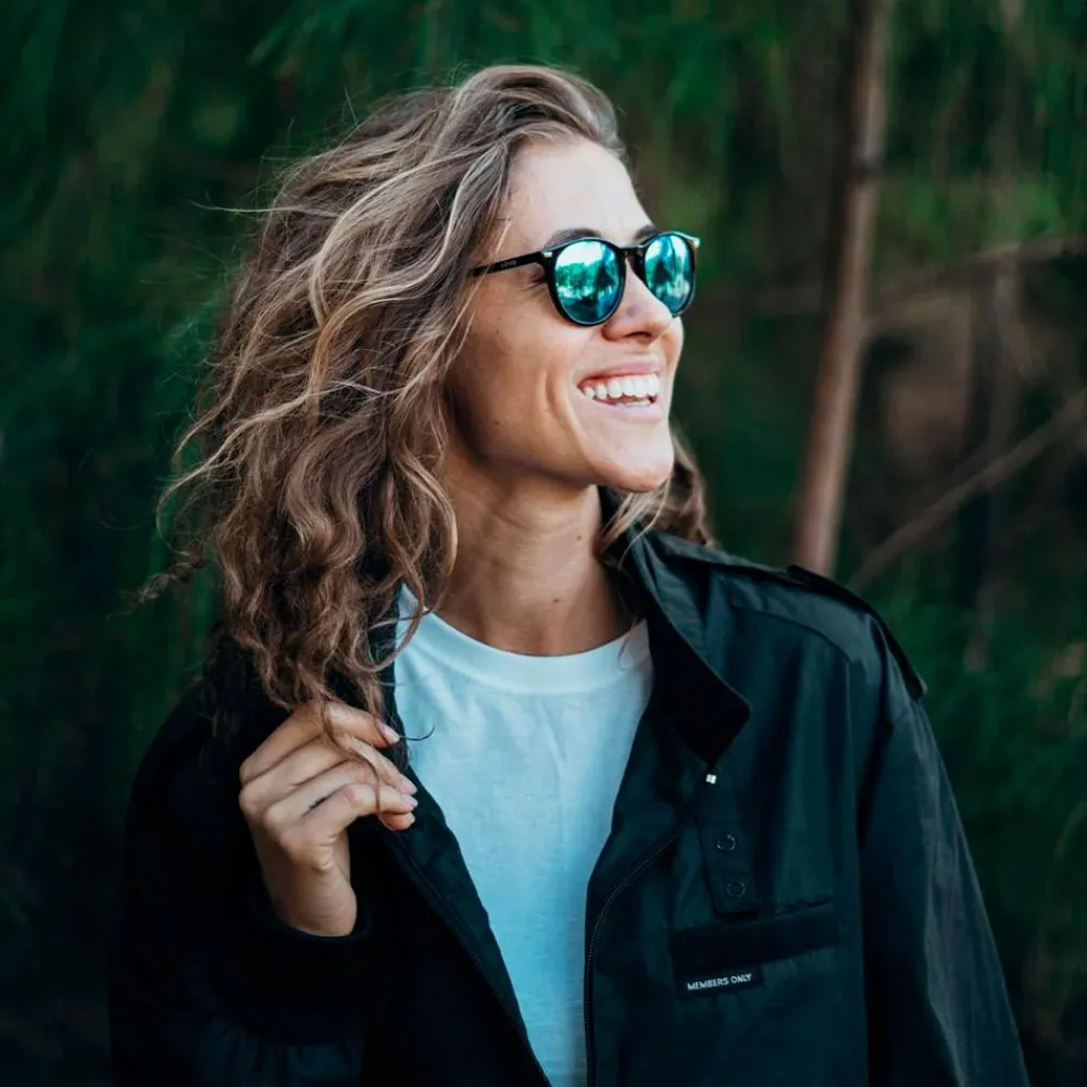 Lunettes de soleil Sierra Black Crystal Smoke Green Polarized Femme Lunettes Femme|Lunettes Polarisées