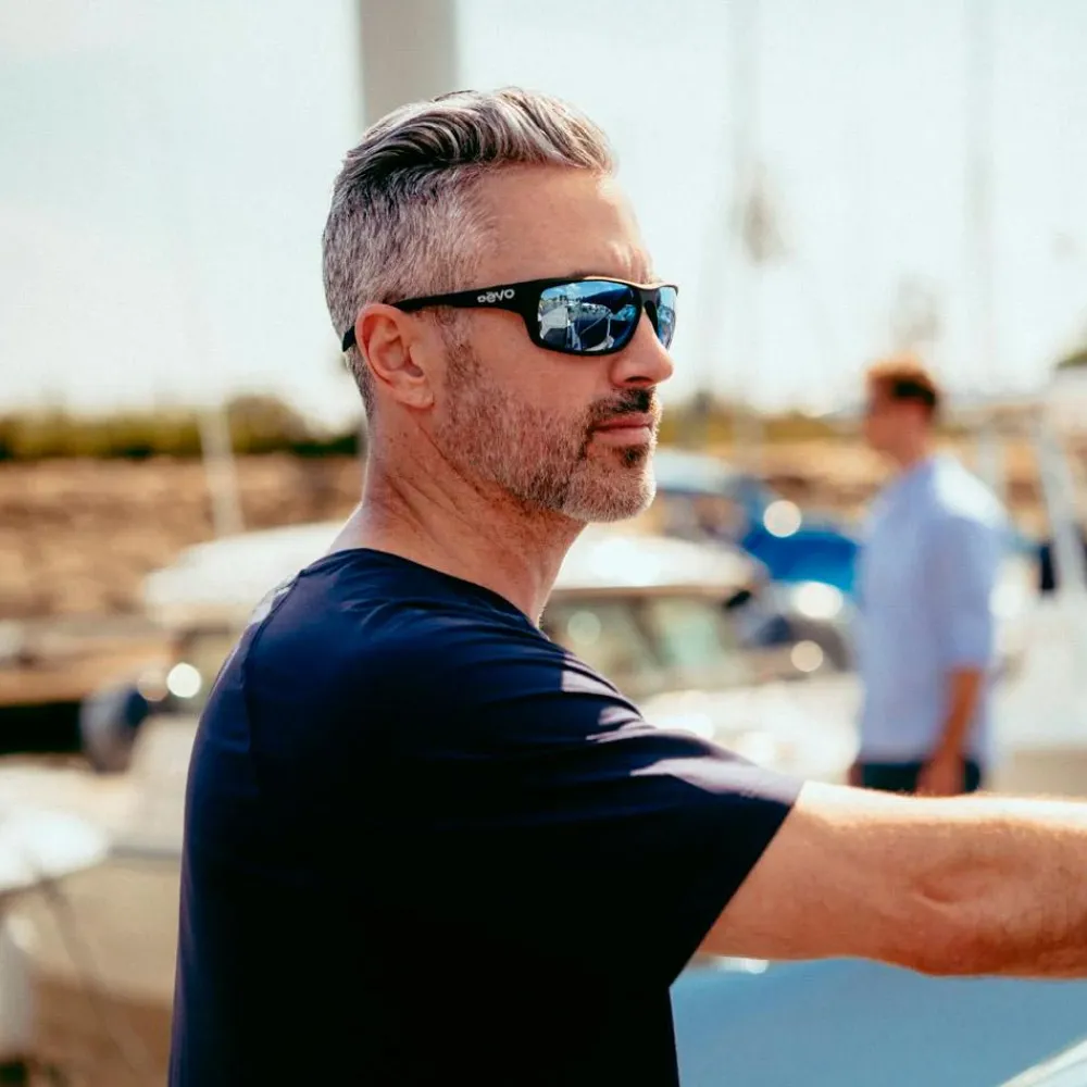 Lunettes Femme|Lunettes Polarisées<Revo Lunettes de soleil Vertex Matte Black Serilium Blue Water Polarized