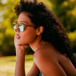 Sale Lunettes de soleil Zinger II Caramel Serilium+ Champaign Polarized Femme Lunettes Femme|Lunettes Polarisées