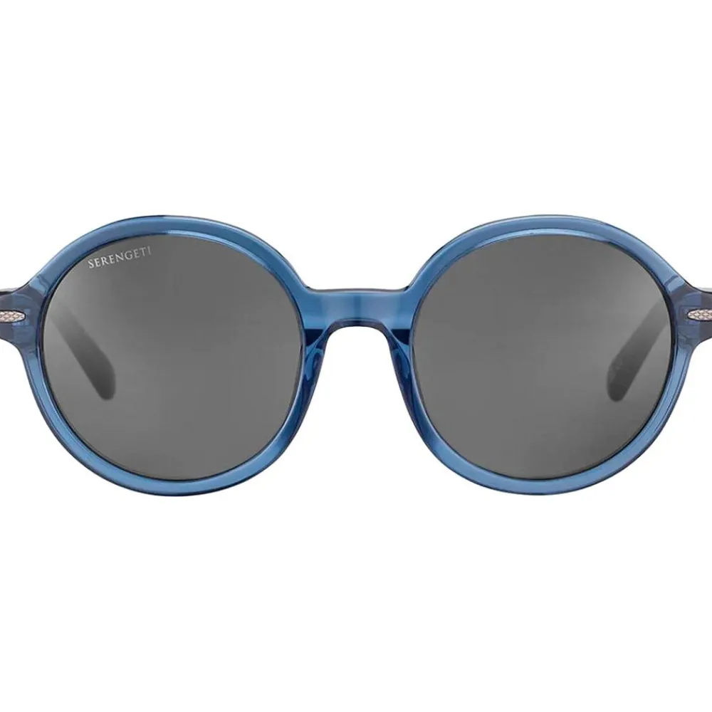 Lunettes Photochromiques|Lunettes Femme<Serengeti Lunettes de soleil Joan Shiny Transparent Fed Blue Mineral Polarized Smoke
