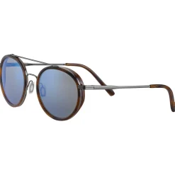 Online Lunettes de soleil Geary Shiny Gunmetal Brown Buffalo Polarized 555nm Blue Lunettes Polarisées|Lunettes Photochromiques