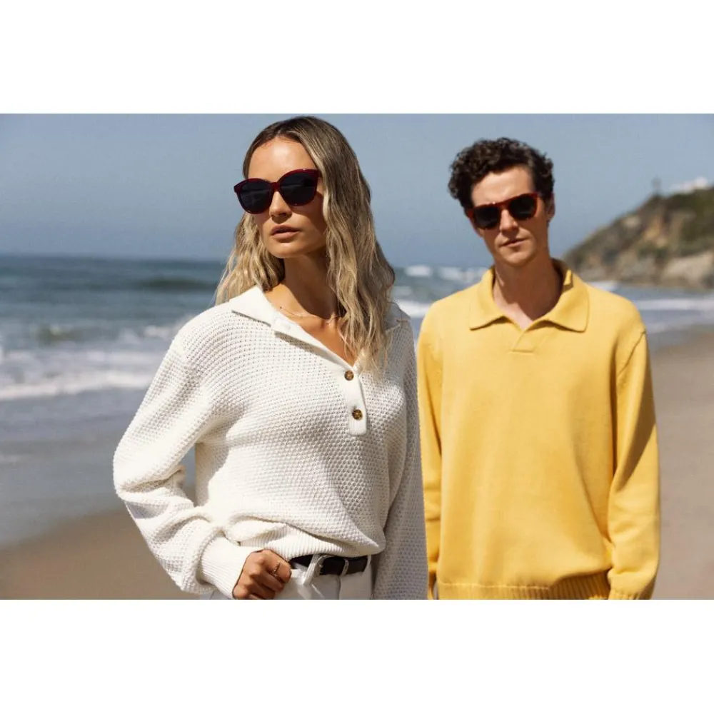 Online Lunettes de soleil Endee Shiny Milky Red Saturn Polarized Smoke Femme Lunettes Photochromiques|Lunettes Femme