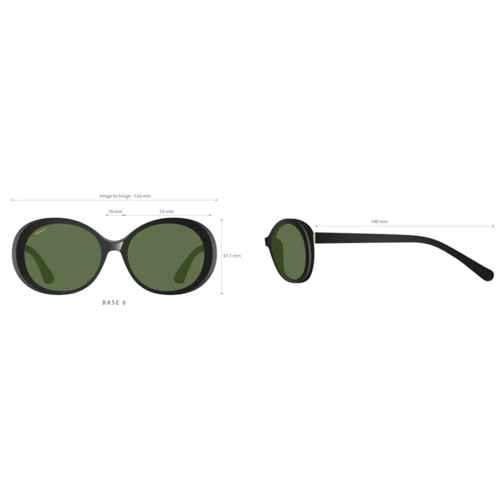 Best Lunettes de soleil Bacall Shiny Black Transparent Layer Polarized 555nm Femme Lunettes Photochromiques|Lunettes Femme