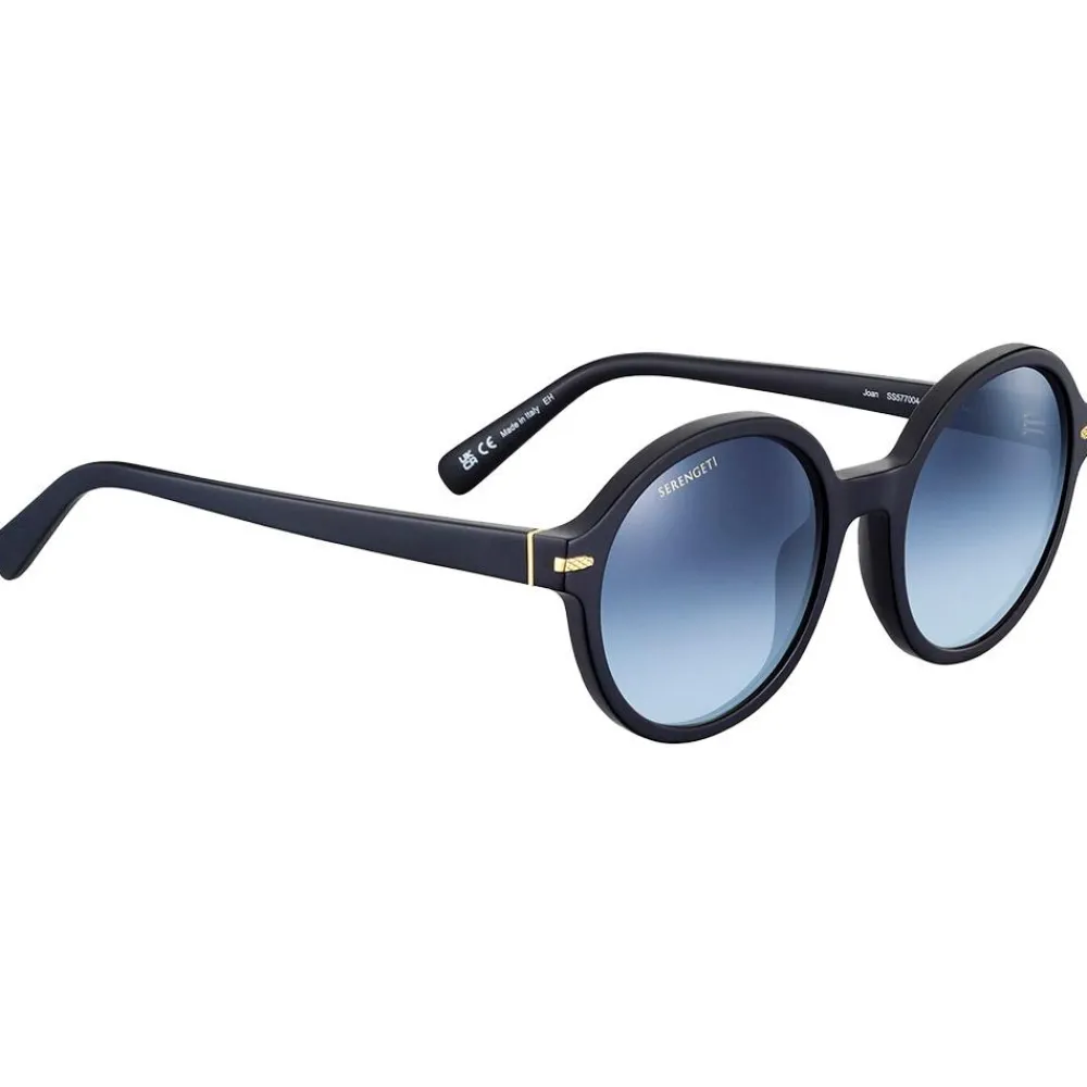 Hot Lunettes de soleil Joan Matte Black Mineral Polarized Blue Gradient Femme Lunettes Photochromiques|Lunettes Femme