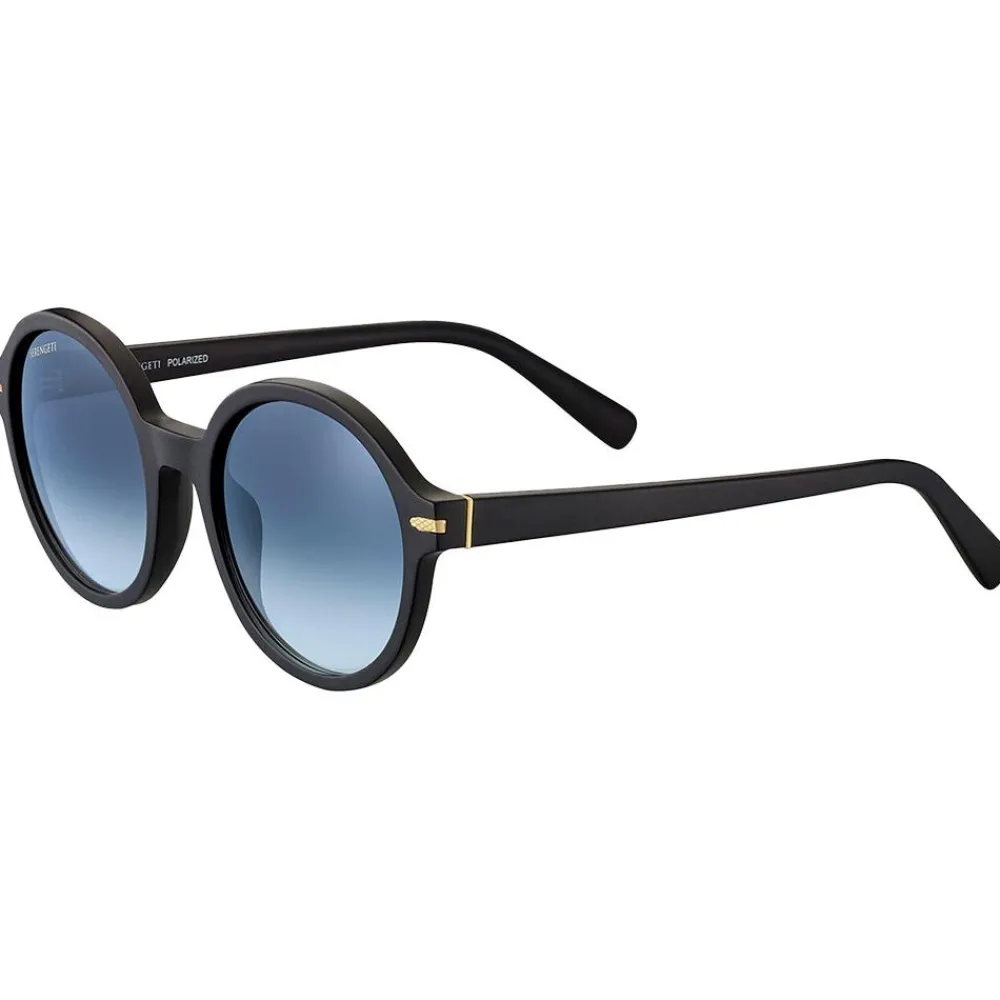Hot Lunettes de soleil Joan Matte Black Mineral Polarized Blue Gradient Femme Lunettes Photochromiques|Lunettes Femme