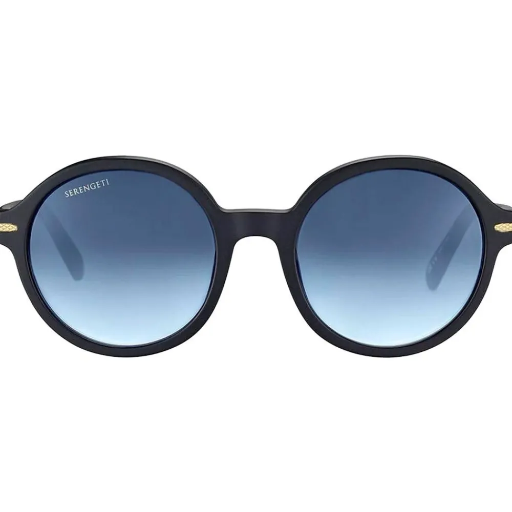 Hot Lunettes de soleil Joan Matte Black Mineral Polarized Blue Gradient Femme Lunettes Photochromiques|Lunettes Femme
