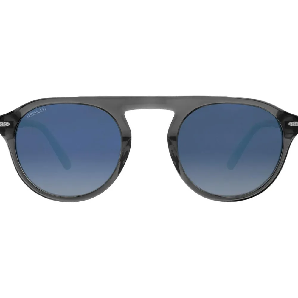 Lunettes Photochromiques|Lunettes Femme<Serengeti Lunettes de soleil Arthur Shiny Transparent Grey Mineral Polarized Blue Gradient